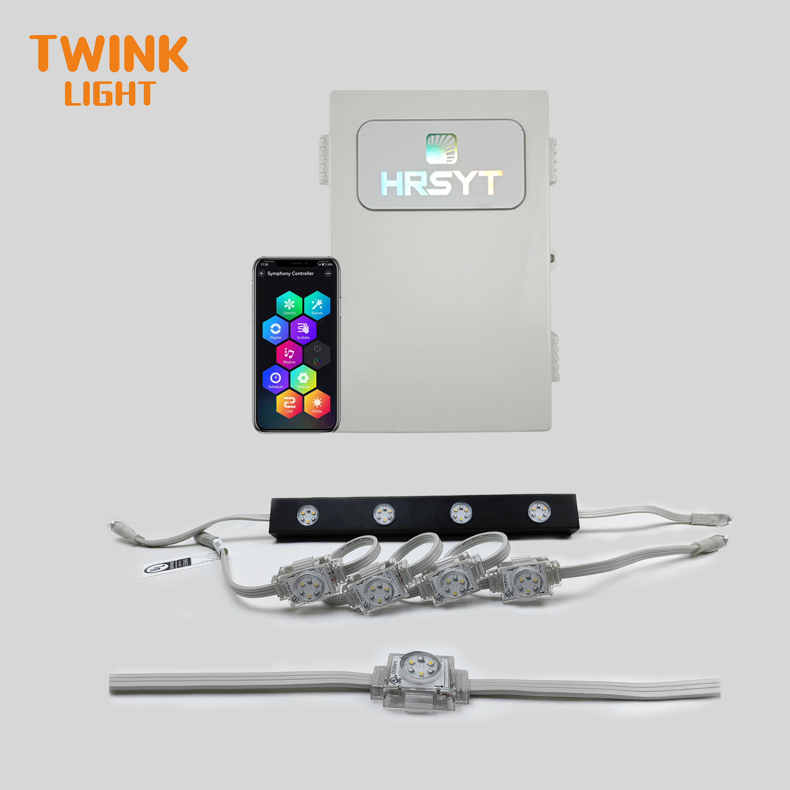 Permanent Holiday Light System Outdoor View
