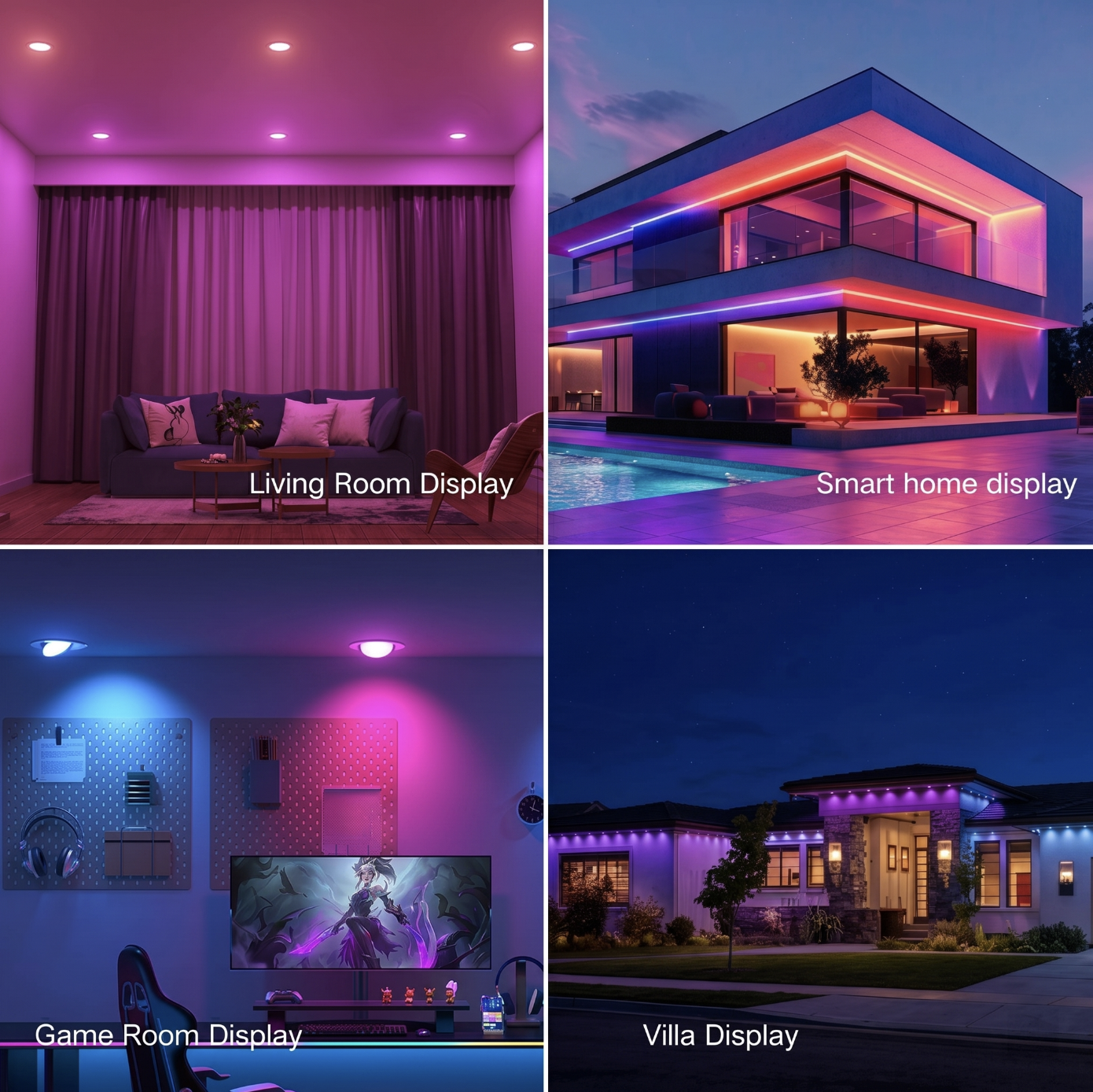 2700K 6000K Dimmable RGBIC Smart LED Downlight App Control Recessed Ceiling Light For Living Room