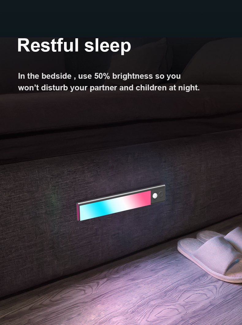 Adjustable Brightness Smart Dimming LED Night Light Eye Protection Cabinet Lights for Bedroom Wall Hanging Essential for Bedroom