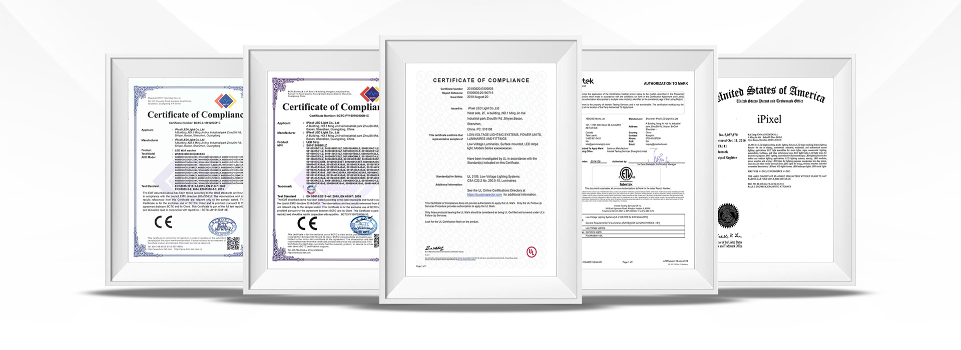 CE ROHS Certificates