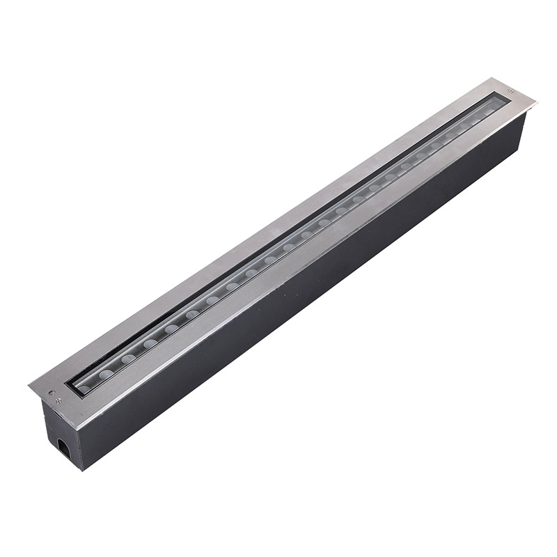 IP65 Aluminum Waterproof LED Inground Light - Recessed Linear Floor Lamp for Outdoor Street, Deck &amp; Landscape Lighting