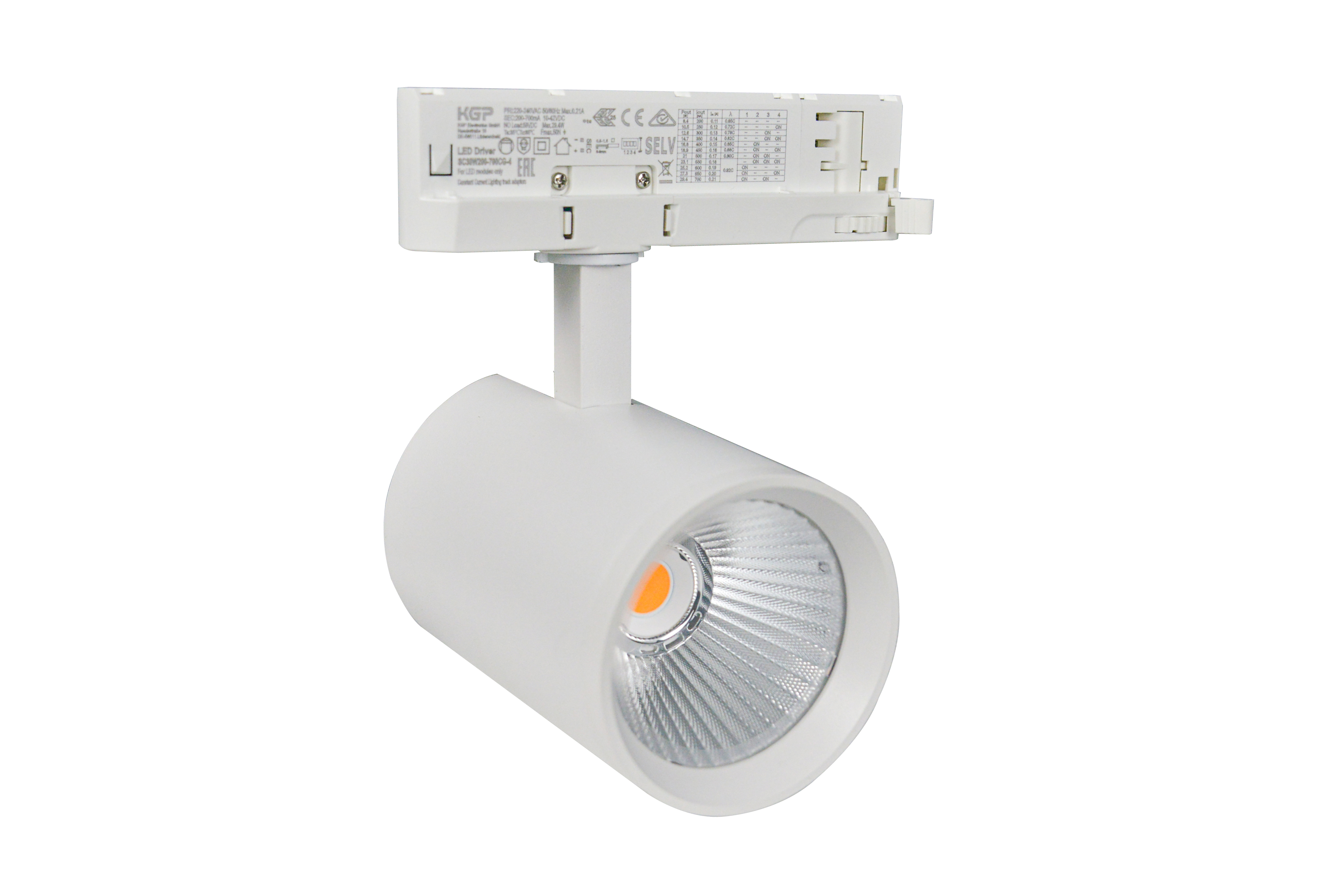 Modern Aluminum 220V Ceiling Spot LED Track Light Dip Switch 30W Cob LED Track Lights for Indoor Supermarket Office Lighting SAA