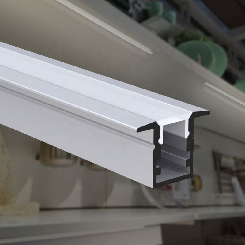 For Kitchen Cabinet Ceiling Light Strip Alu Perfiles U Shape Heatsink Housing Channel Extrusion Recessed Aluminum Led Profile