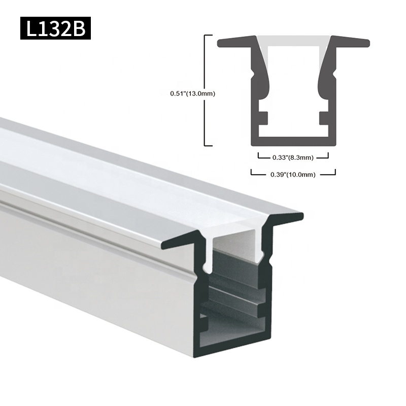 For Kitchen Cabinet Ceiling Light Strip Alu Perfiles U Shape Heatsink Housing Channel Extrusion Recessed Aluminum Led Profile