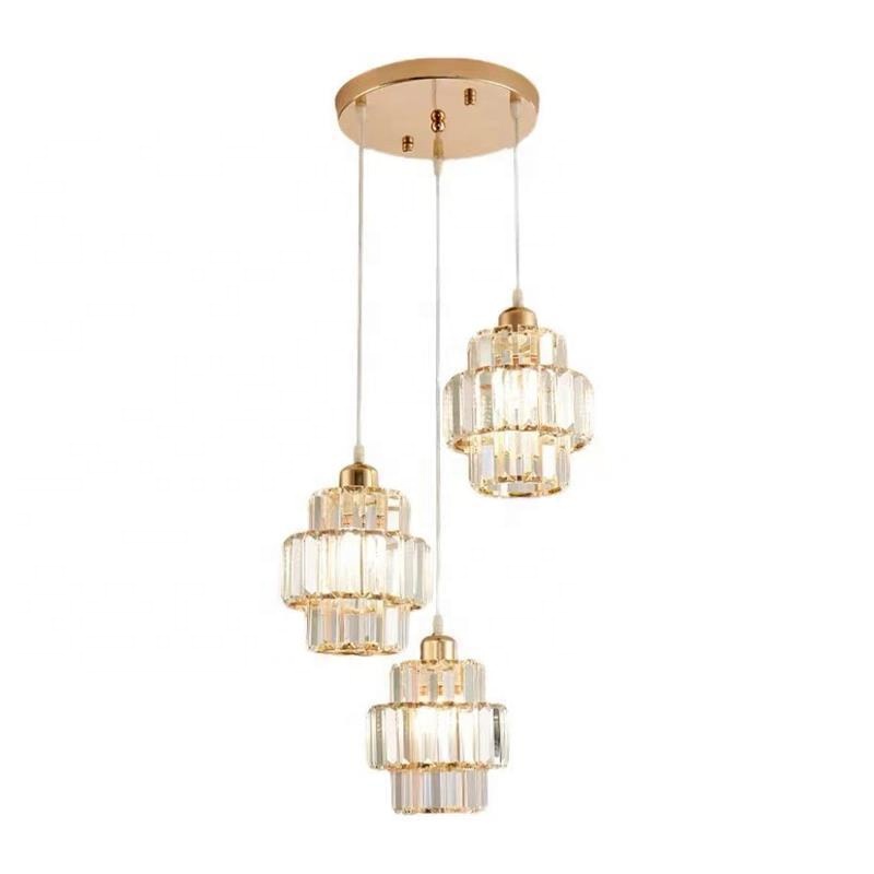 Luxury Modern Crystal Lamp Ceiling Light Creative Personality Home Dining Table Hotel Remote Switch Kitchen
