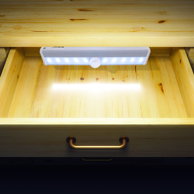 Cheapest Book Shelf 10 LED Under Cabinet Lighting Warm 3000K Warm White Kitchen Cabinet Motion Sensor Light