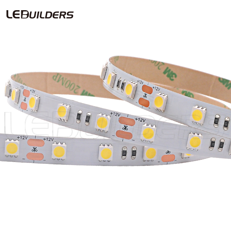 5m 300leds 12V 24V 60leds Per Meter 14.4W/m 2700K 3000K Warm White 4000K 6000K Cool White Smd 5050 Led Strip Light