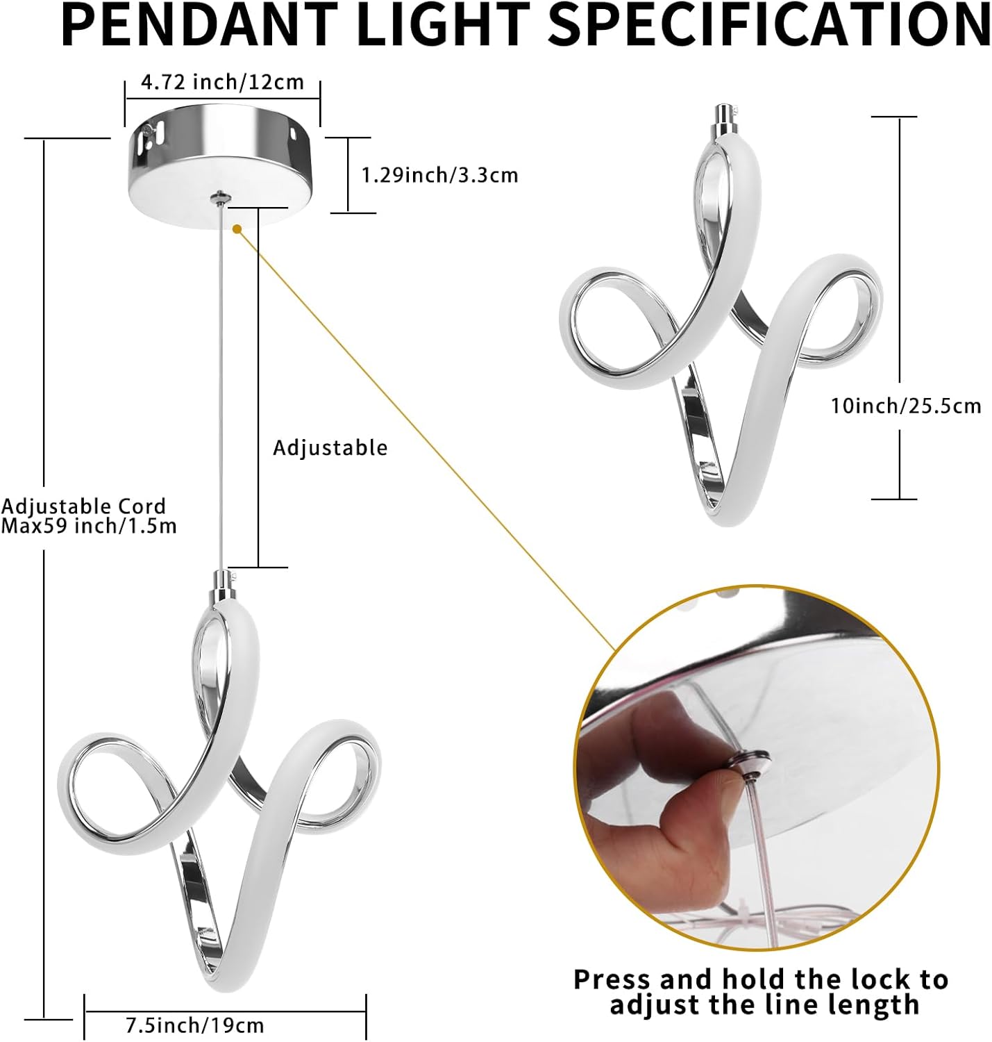 Elegant Modern LED Pendant Light with Adjustable Height: Stylish Long Fixture for Kitchen Island, Restaurant, Loft, Bedroom