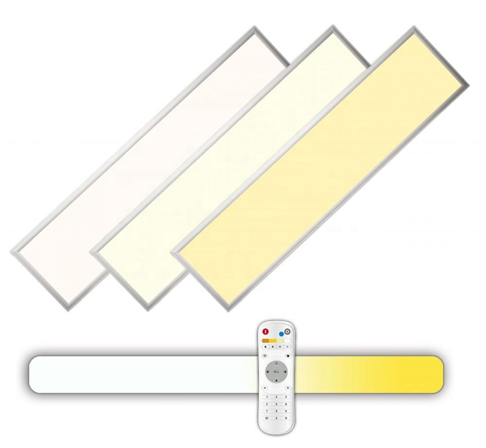 Dimmable SMD2835 Modern LED Ceiling Panel 40W/36W 3CCT Adjustable 600x600/300x1200 Home Office Remote Switch Control 5-Year High