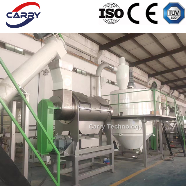 300-3000kgh SUS304 خط إنتاج إعادة تدوير زجاجات المشروبات البلاستيكية المستعملة، سحق، غسيل ساخن، صنع رقائق PET، سعر مصنع الآلات