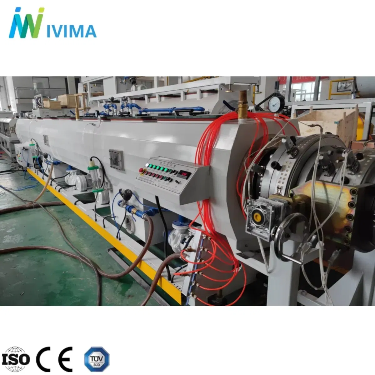 آلة تصنيع خط إنتاج أنابيب بلاستيكية من HDPE وPE وLDPE وPPR لصناعة الأنابيب لتوريد المياه والغاز والصرف الصحي