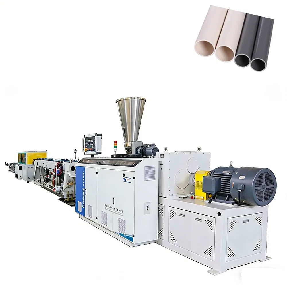 خط إنتاج أنابيب PVC آلة بثق البلاستيك أنبوب UPVC عالية الأتمتة لآلة بثق أنابيب PVC