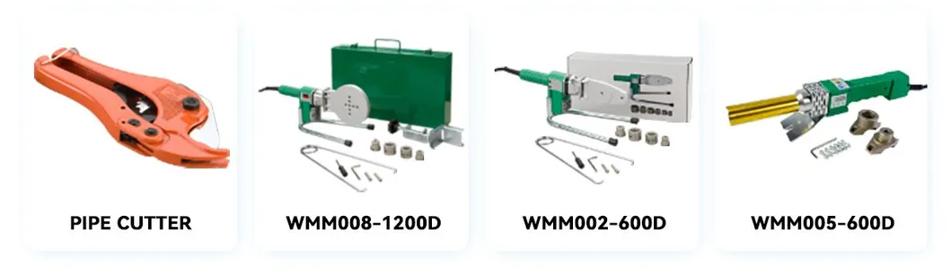 أفضل سعر 600W أدوات لحام الأنابيب البلاستيكية المحمولة 110V مجموعة أدوات لحام الأنابيب 800W آلة لحام بي بي آر 20~63mm لتجهيزات الأنابيب