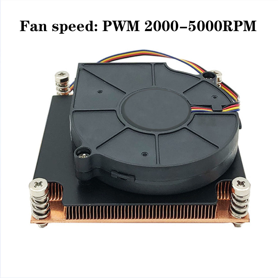 Heat sink LGA115X-1U3E 110W square motherboard copper heat sink 1150 1151 1155 1156 1200 server CPU fan heat sink