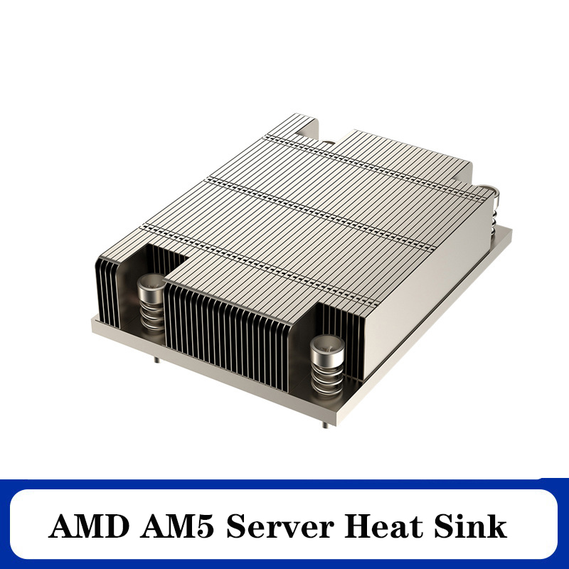 Computer Copper Based 1U Passive CPU Server  AM5 Server Heat Sink Air-cooled Heat Sink
