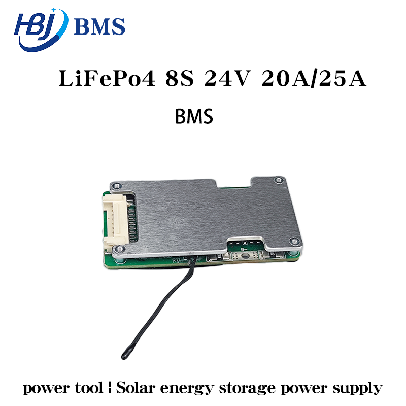 HBJ Lifepo4 Bms 8S 24V 20A 25A Battery Management System with Balance for Lead to Lithium Battery Ups and Solar Street Light