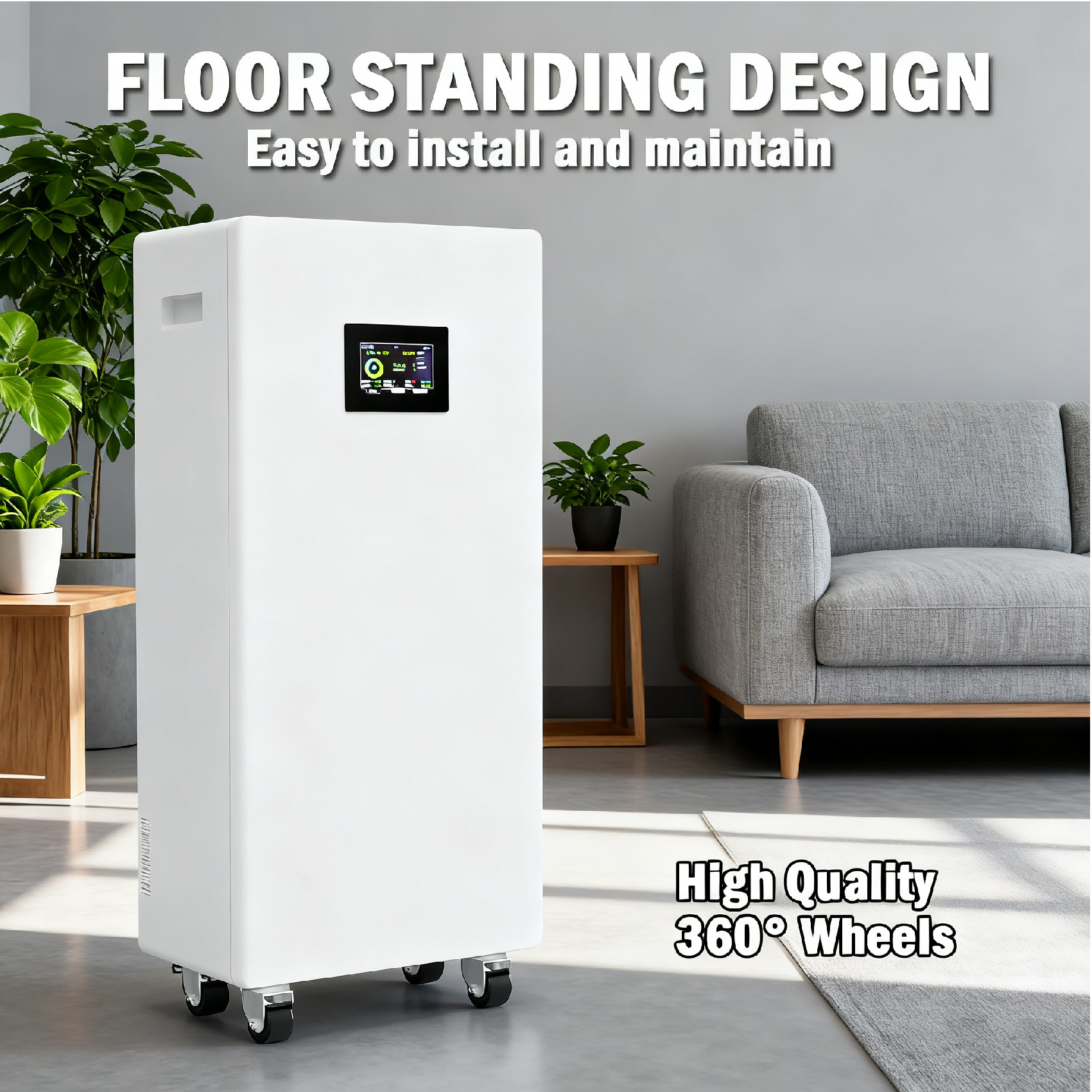 48V/51.2V LiFePO4 Home Energy Storage Solar Battery Pack 10-20KWh Stackable IP66 Protection 10-Year Warranty
