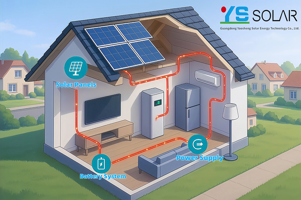 Complete Commercial Solar Power System 30kw 50kw Hybrid Inverter Solar Panel System Industrial Solar Energy Power System with Lithium Battery
