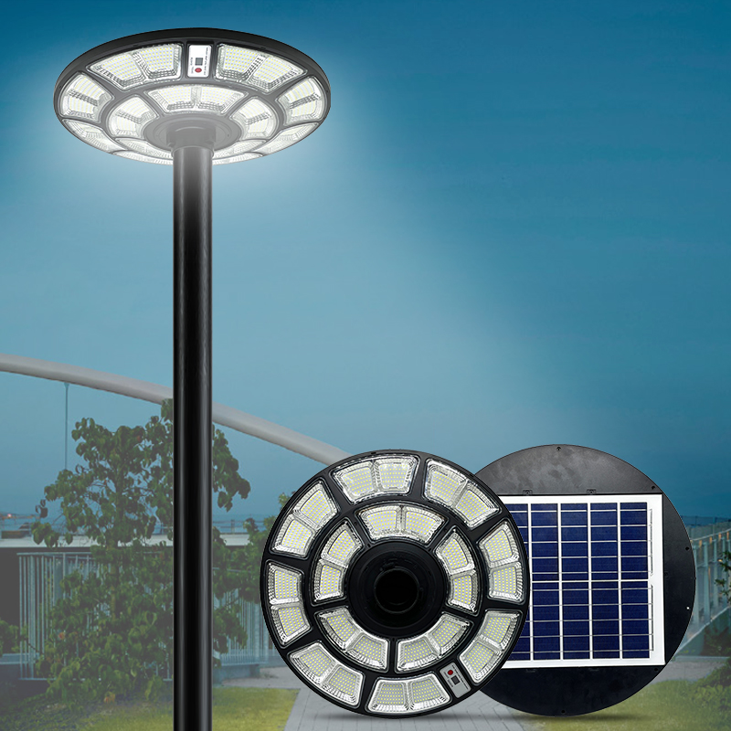 Factory Direct Sales Round UFO 500W 1000W ABS Plastic Integrated All In One Outdoor Solar Street Lights