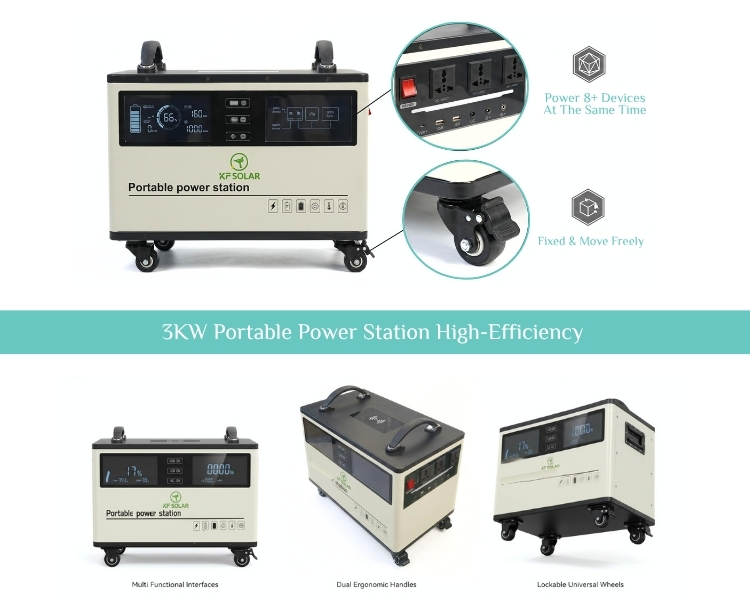Solar Multi-Purpose MPPT Lithium Ion Portable Power Station 110V 220V Portable Energy Storage System Power Station