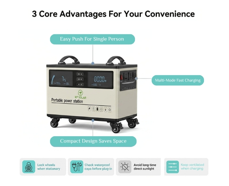 Solar Multi-Purpose MPPT Lithium Ion Portable Power Station 110V 220V Portable Energy Storage System Power Station