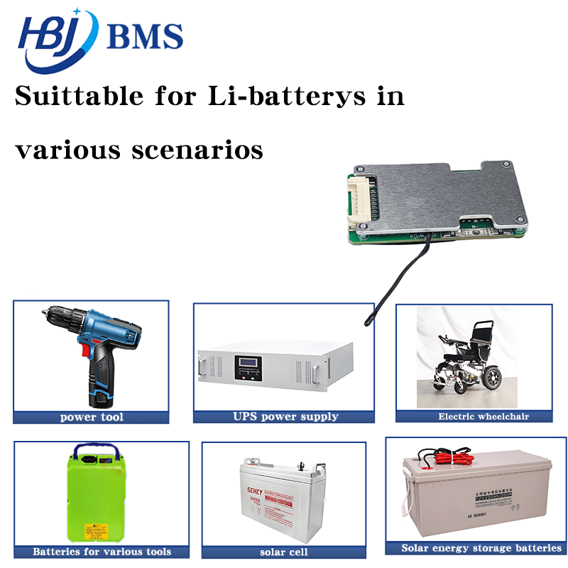 HBJ Lifepo4 Bms 8S 24V 20A 25A Battery Management System with Balance for Lead to Lithium Battery Ups and Solar Street Light