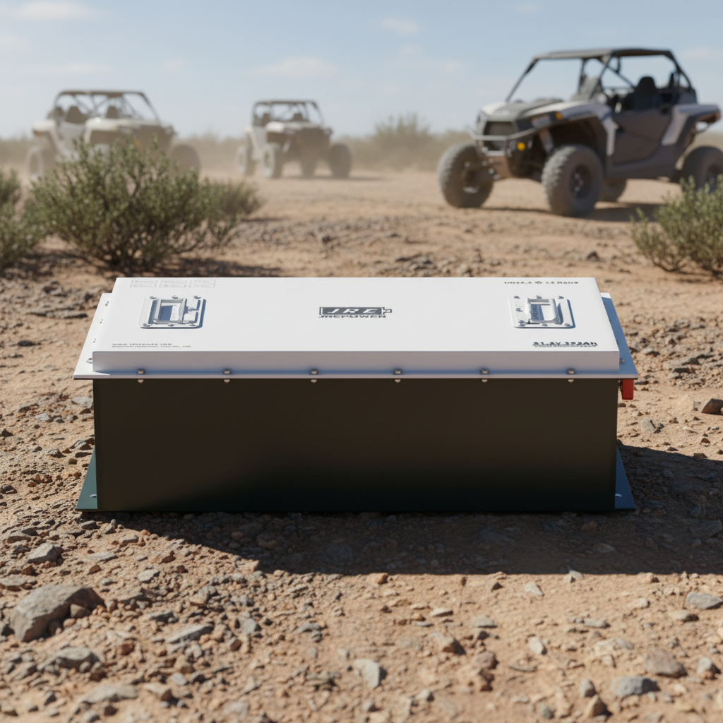 51.2V 392Ah LiFePO4 Power Battery with BMS Bluetooth IP65 6000 Cycles for Golf Cart Electric Vehicle JREPOWER 5-Year Warranty