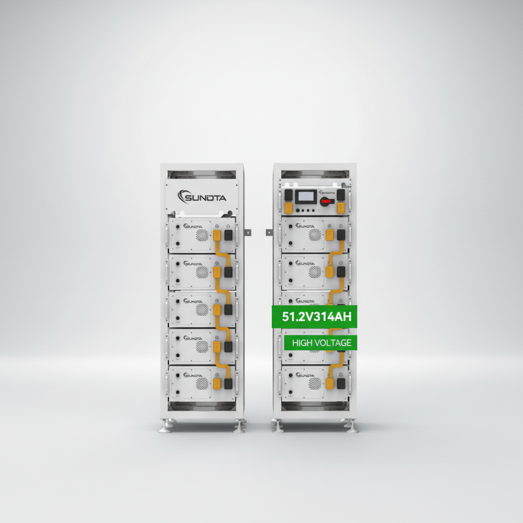 Solar Battery 51.2v 280ah 40kwh 50kwh 100kwh HV High Voltage LiFePO4 Lithium Battery for Commercial on Grid Energy Storage