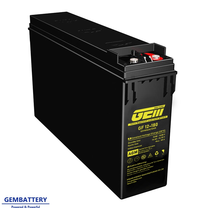 GF 12V180AH 200AH &nbsp;Lead Acid &nbsp;DC AGM Battery for Telecommunication with Front Terminal Battery