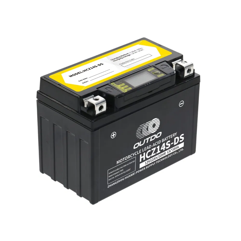 Outdo 12V12ah Hcz14s High Cranking AGM Motorcycle Battery with Smart Display Technology