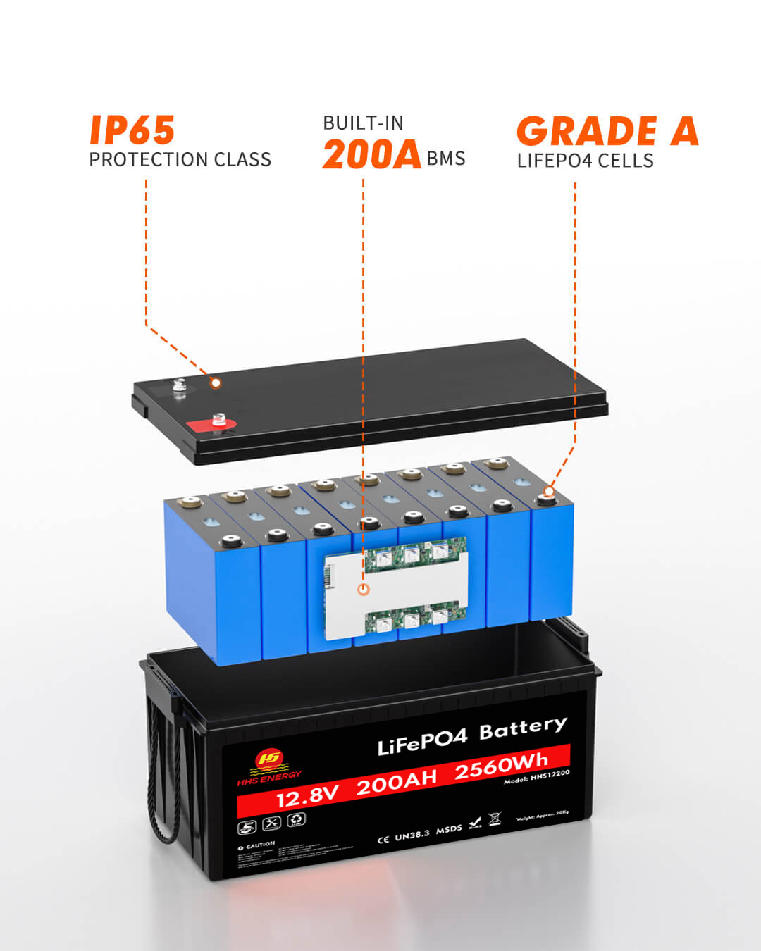 24V 280Ah Self-Heating LiFePO4 Lithium Battery 25.6V 300AH 200AH 100AH with Bluetooth for RV Marine Solar Home Energy Storage
