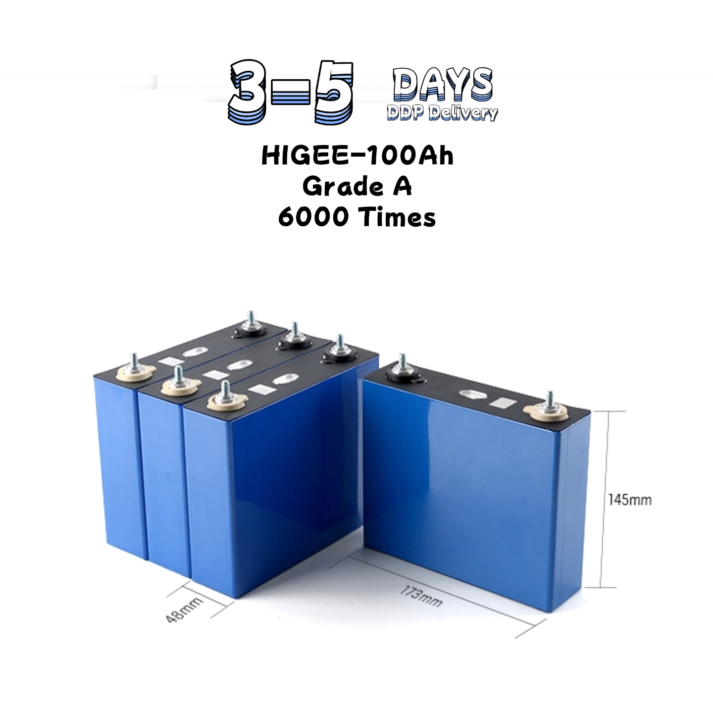 EU WAREHOUSE 12v 100ah Lifepo4 Battery Lithium Ion Batteries 100A Lifepo4 Cell Suitable for Camping RV Home Solar Energy System