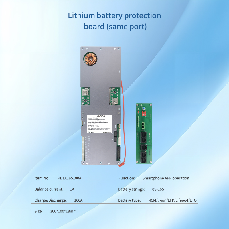 LVNOON PB1A2A Smart Active BMS for Li-ion NCM LFP LiFePo4 LTO 7S 10S 12S 12S 16S 48V 51.2V 100A 150A 200A Home Energy BMS