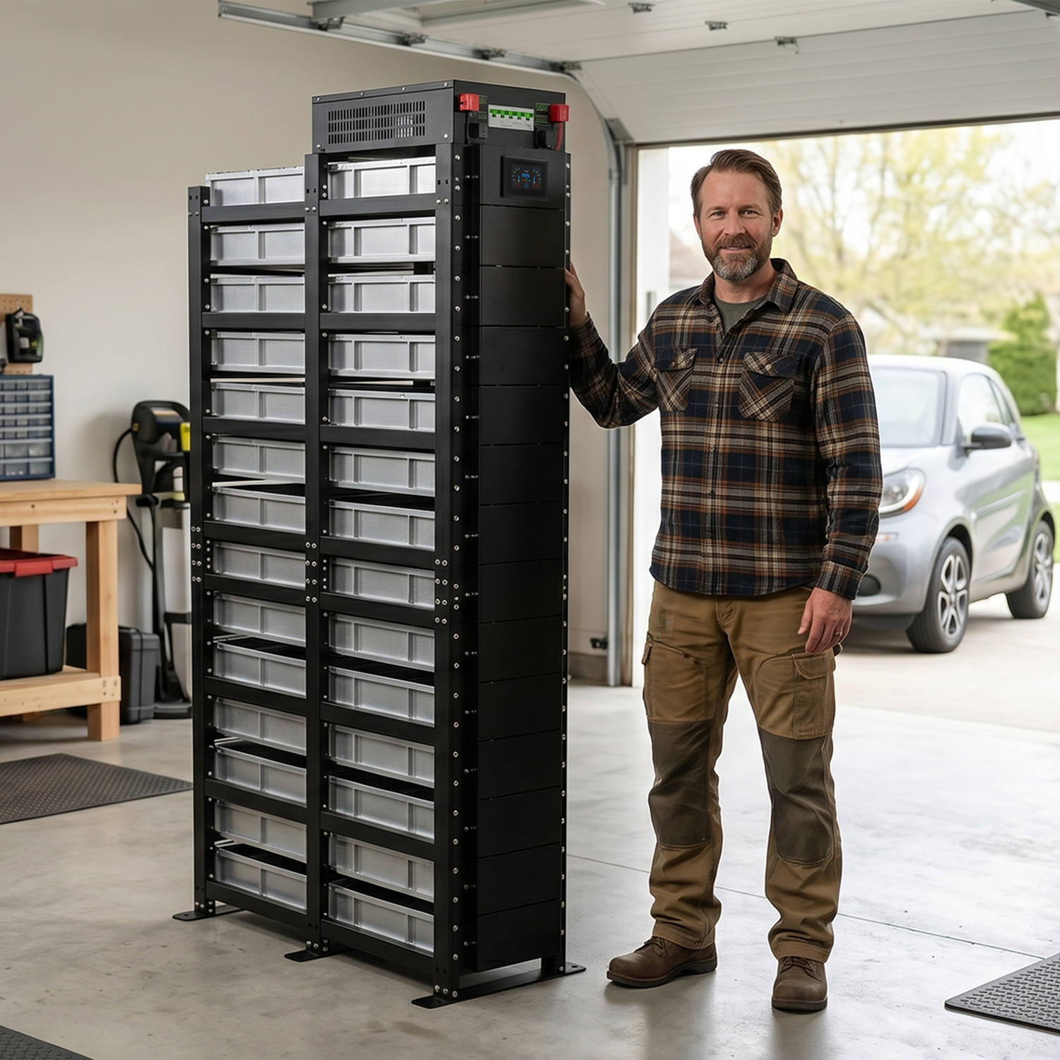Poland Stock 50kWh 66kWh 93kWh 100kWh Commercial Industrial Energy Storage System Stackable High Voltage LiFePO4 Battery ESS