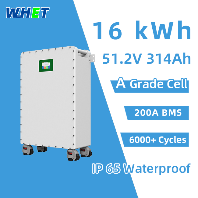 48V 51.2V 314Ah IP65 Solar Home Energy Storage Battery Pack Waterproof IP54 280Ah 15kWh 16kWh Lifepo4 Lithium Ion Battery