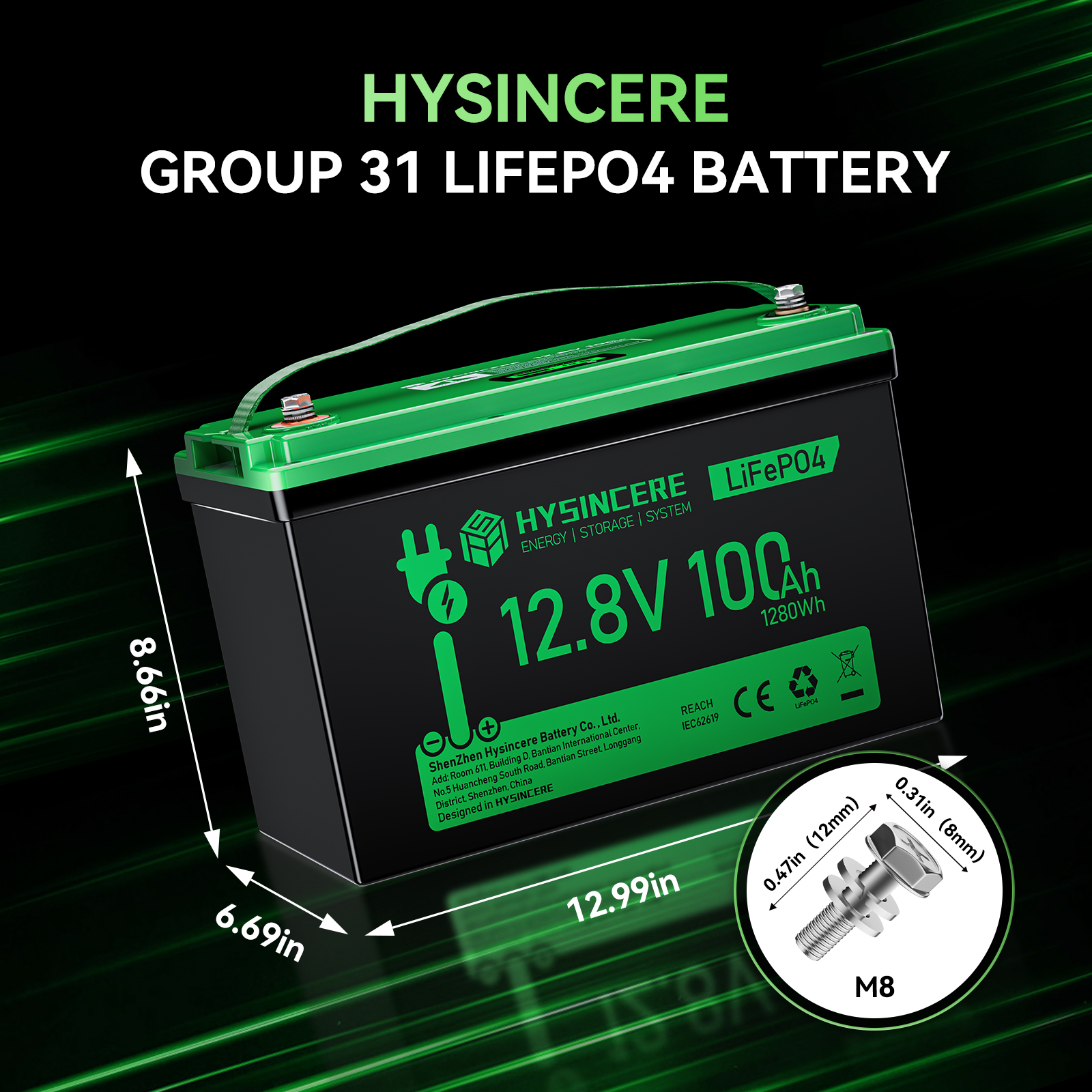 12V 24V 36V LiFePO4 200Ah 280Ah 300Ah Battery Pack for Solar RV Marine Trolling Motor Lithium Ion Battery