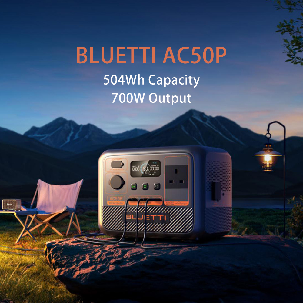 Bluetti Portable Solar Generator AC50P Ac Power Bank Mobile Lithium Battery Spare 600W 700W Power Station