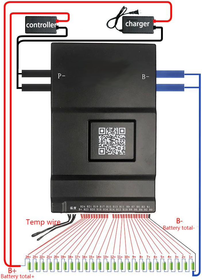 BMS Wiring Diagram for 22 Cells