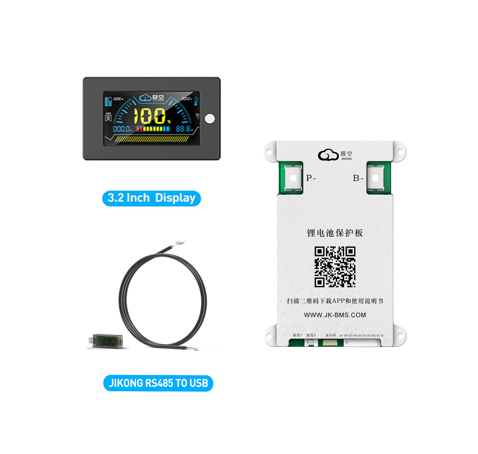 Jikong JK High Voltage Battery Management System (BMS) 16S 48V Lifepo4 PCB Board Base