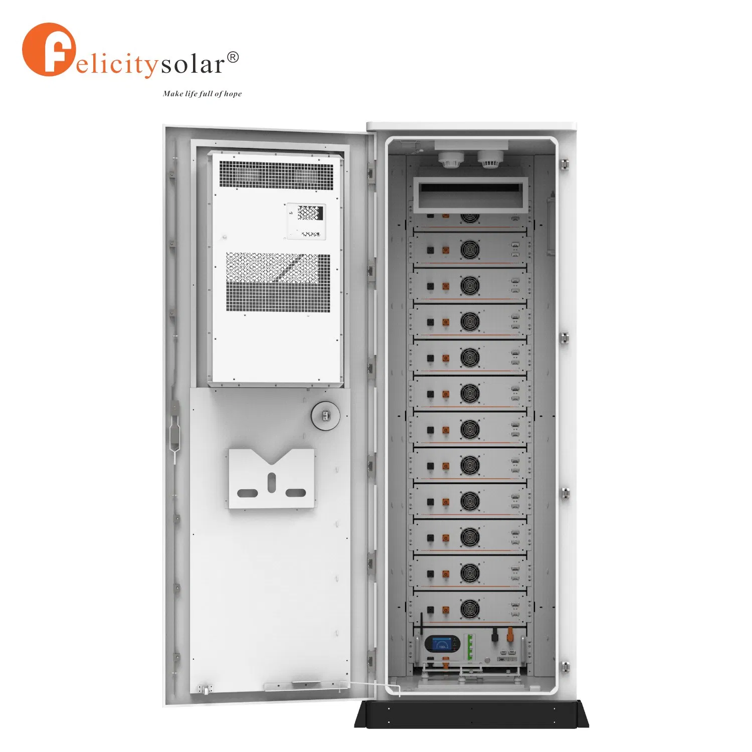 Felicitysolar 50kw Multi-Port Hybrid Inverter &amp; High-Voltage LFP Battery Commercial Industrial Solar Storage System