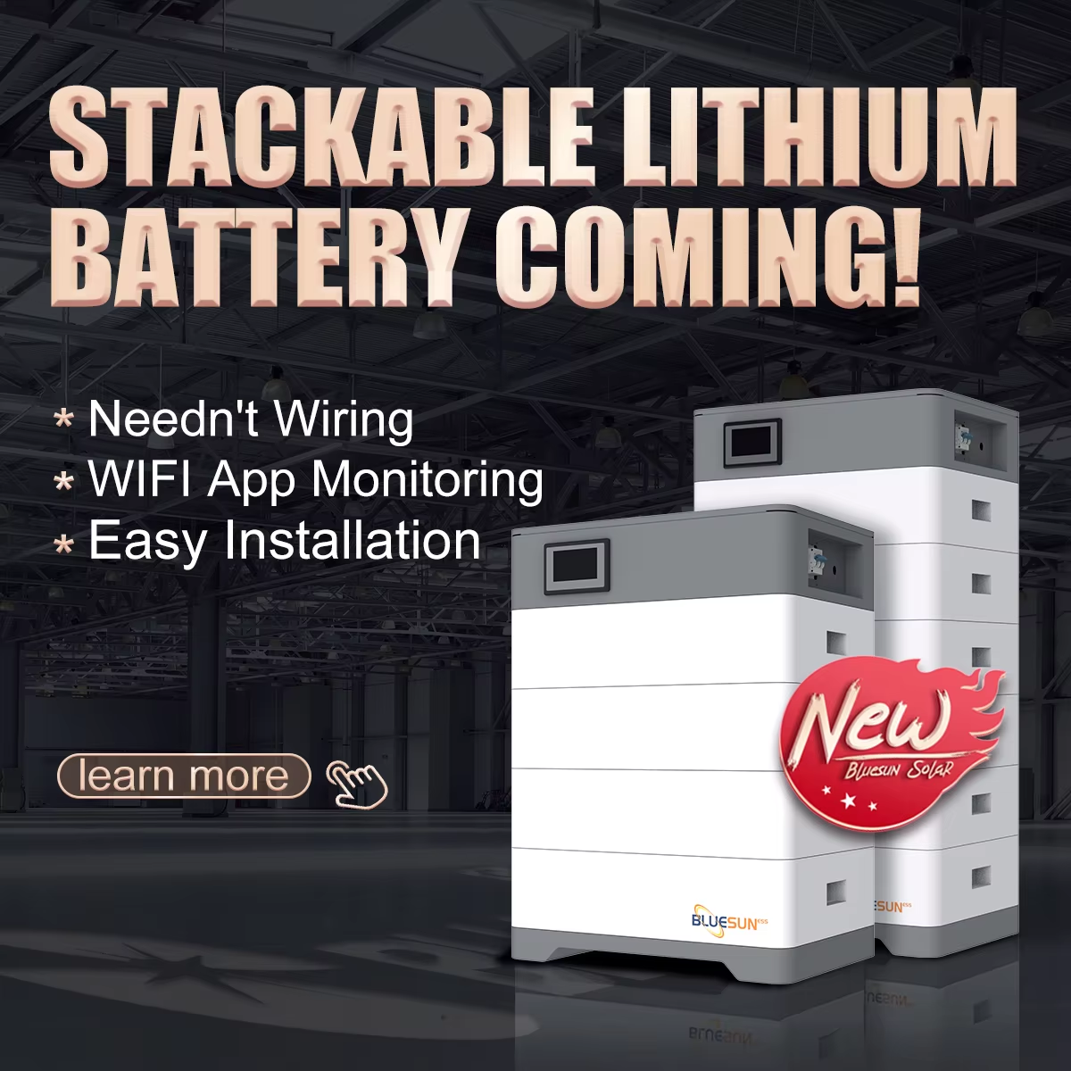 Bluesun 10KWH 20WKH 30KWH Solar Battery Energy Storage Lithium Battery Power BYD Solar Battery