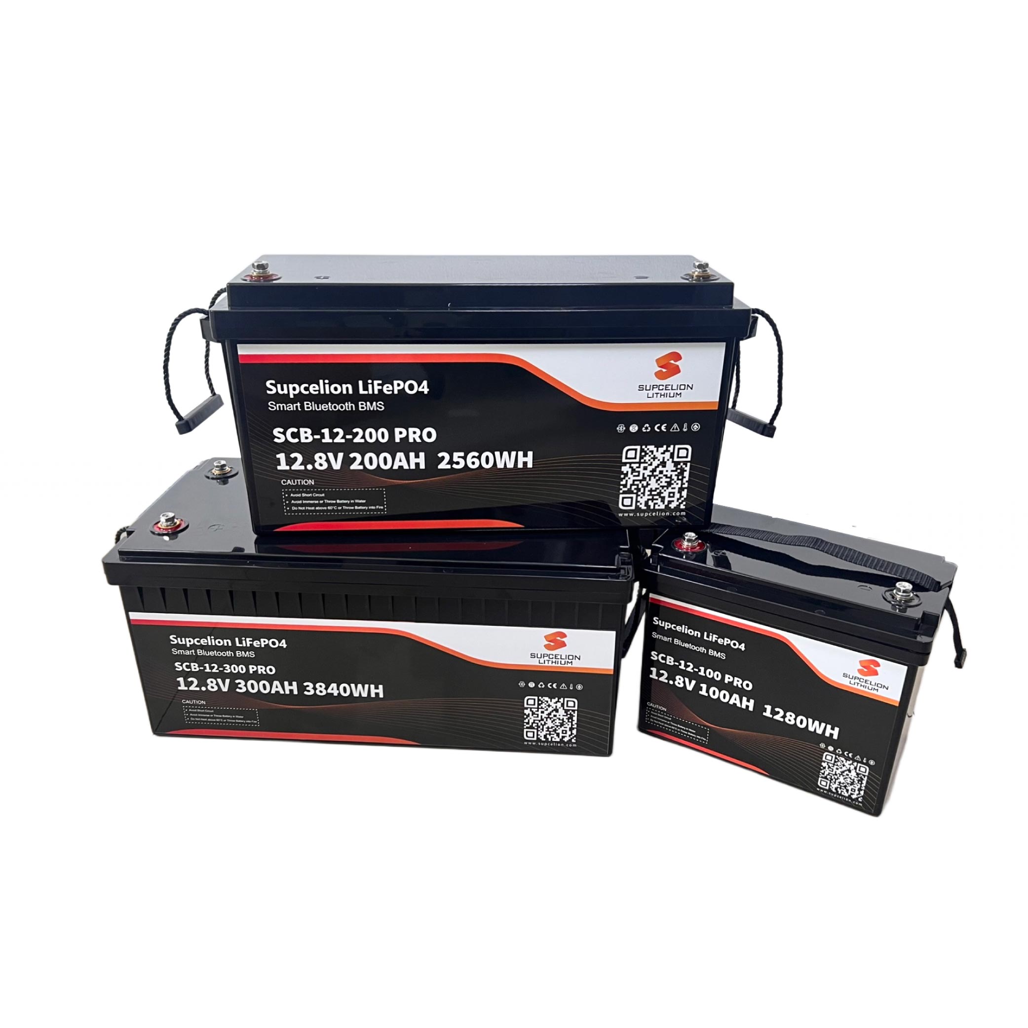12V 50Ah 100Ah 150Ah 200Ah 300Ah LiFePO4 Deep Cycle Bluetooth Lithium Battery For Solar &amp; RV Energy Storage