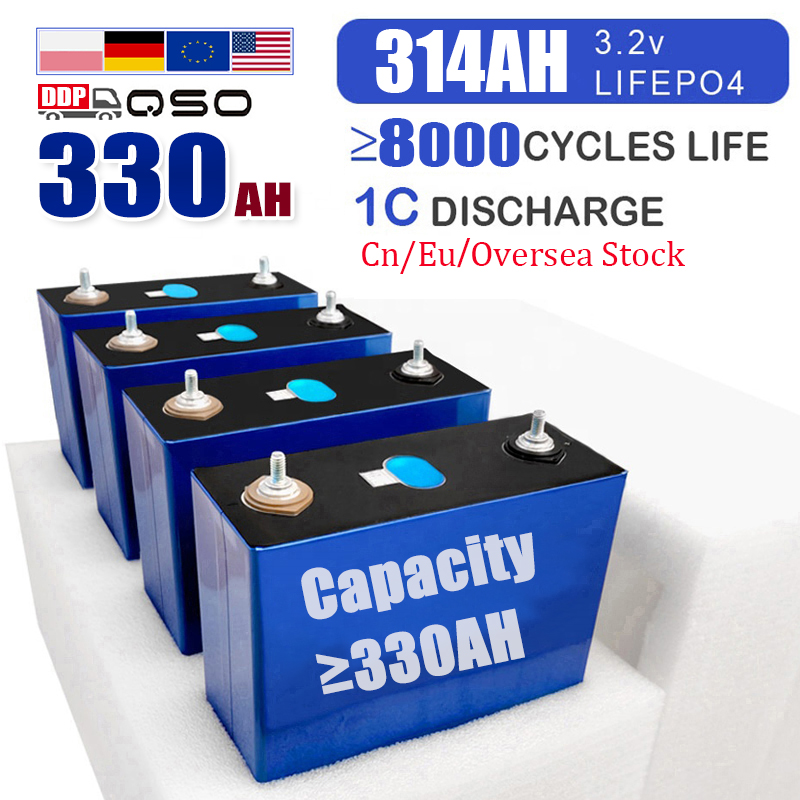 Qishou DDP Poland Eu Stock Lifepo 4 314 280 320 Ah 320Ah Lithium Lipo4 Akku 3.2 V Lf280K 3.2V 280Ah 314Ah Lifepo4 Battery Cell