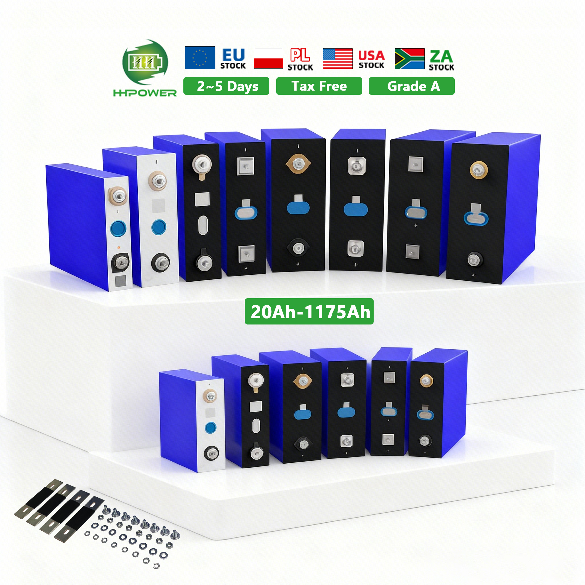 Grade A Lifepo4 Battery Cells 3.2v 320Ah 314Ah 280Ah 230Ah 120Ah 105Ah 50Ah Prismatic Lithium Battery Lithium Ion Batteries