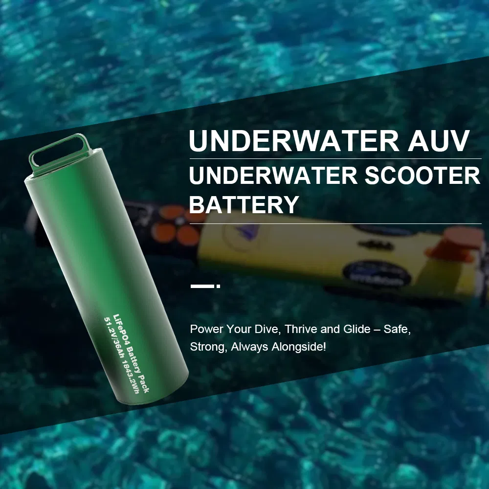 Rugged D48c 48V 100ah Deep Cycle Lithium Battery IP68 -20℃ to 60℃ Wide Temp 3000 Cycles 200A for Underwater Glider Marine Robotics Solar Storage