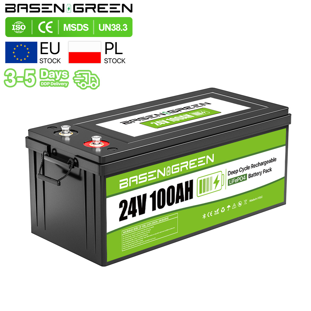 EU USA Poland Wholesale STOCK 25.6V 100Ah 2560Wh IP65 BMS Protection Lithium Ion Battery Pack for Solar System/RV