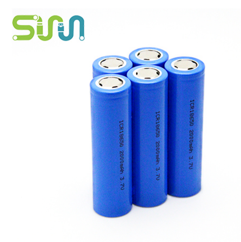 18650 High Quality Cylindrical Lithium Ion Battery 3.7v 2000mah 18650 Cell