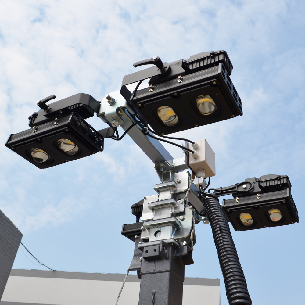 Atlas Copco HiLight V4+ Mobile LED Light Towers 5m Portable Lighting Construction Sites Powered