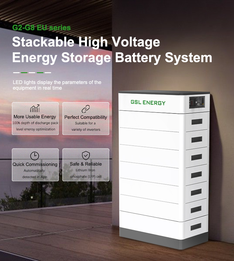 GSL ENERGY Factory Price 20kWh 384V High Voltage Stackable LiFePO4 Battery Bulk Supplier for B2B Home Solar Energy Power Sets