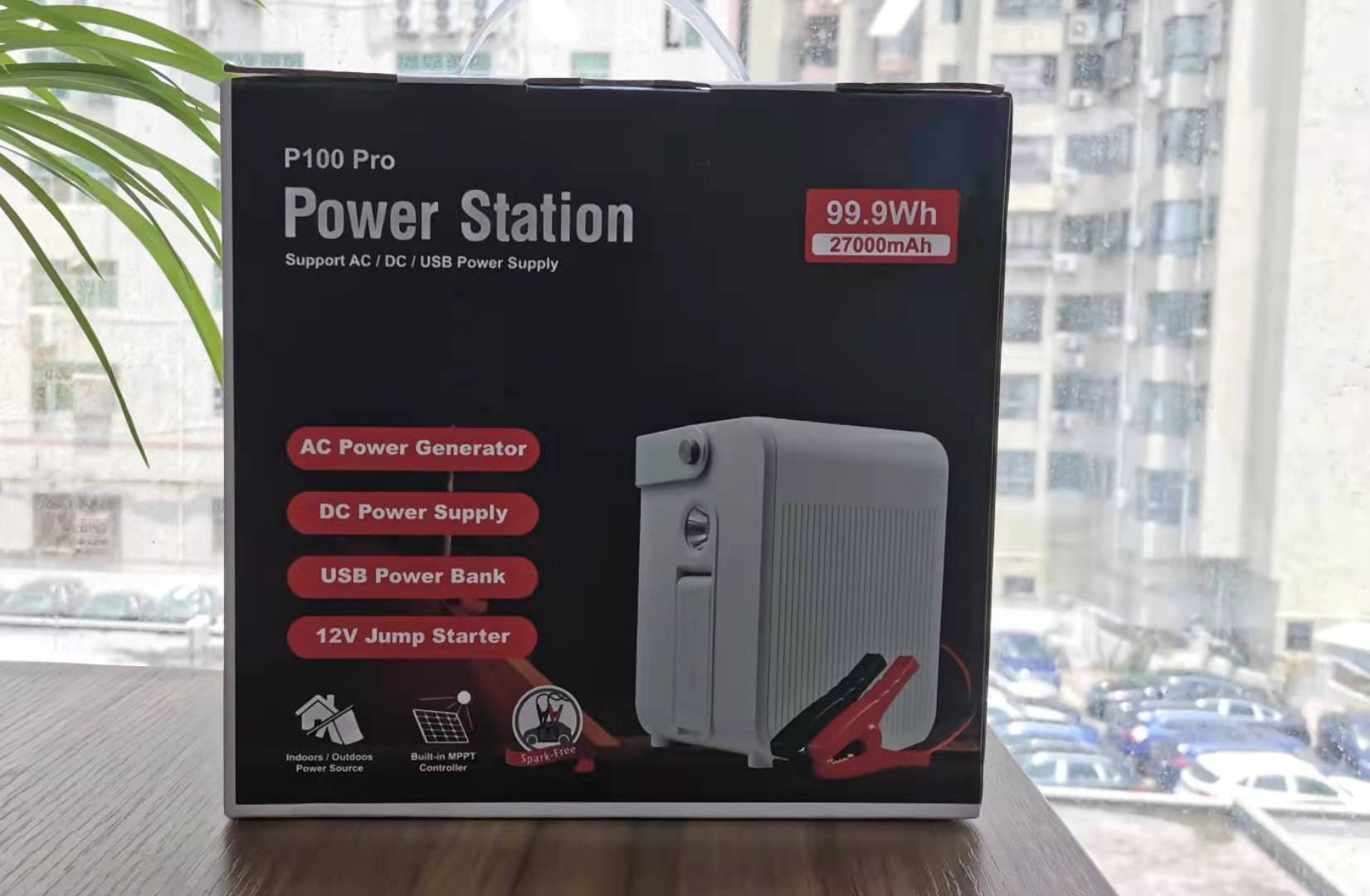 27000mAh 110V/220V Inverter Lithium Batteries Portable Power Station for Fishing Emergency Tools